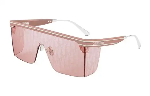 DIOR Irregular Shape Sunglasses Unisex Pink