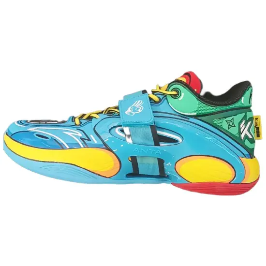ANTA KT-SPLASH-V Basketball Shoes Men Low-Top Blue Yellow