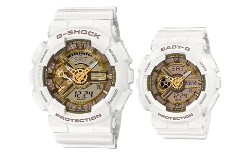 CASIO Unisex Pair Table Series Gold Watch LOV-22A-7A