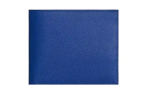 HERMES MC² Euclide Evercolor Calfskin Wallet Men's O8 Bleu Royal Blue
