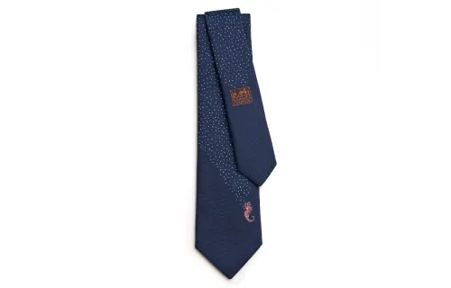 HERMES Tie 7 Ties Men's Blue