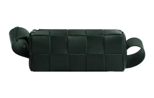 Bottega Veneta Brick Casstte Cow Leather Shoulder Bag, Crossbody Bag Small Men's Dark Green