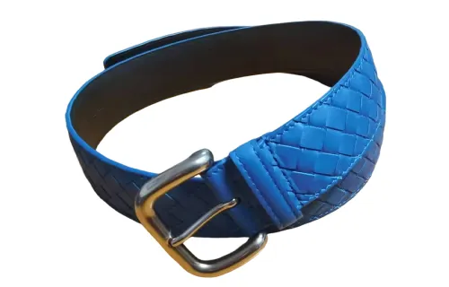 Bottega Veneta Leather Belts Men's Blue