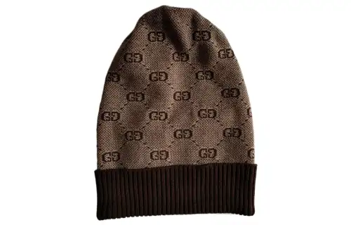 GUCCI Cashmere Beanies Unisex Brown