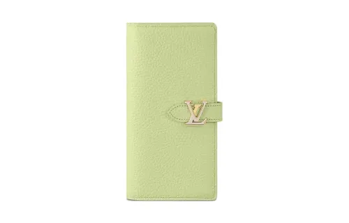 LOUIS VUITTON Taurillon Cow Leather Wallet Women's Green