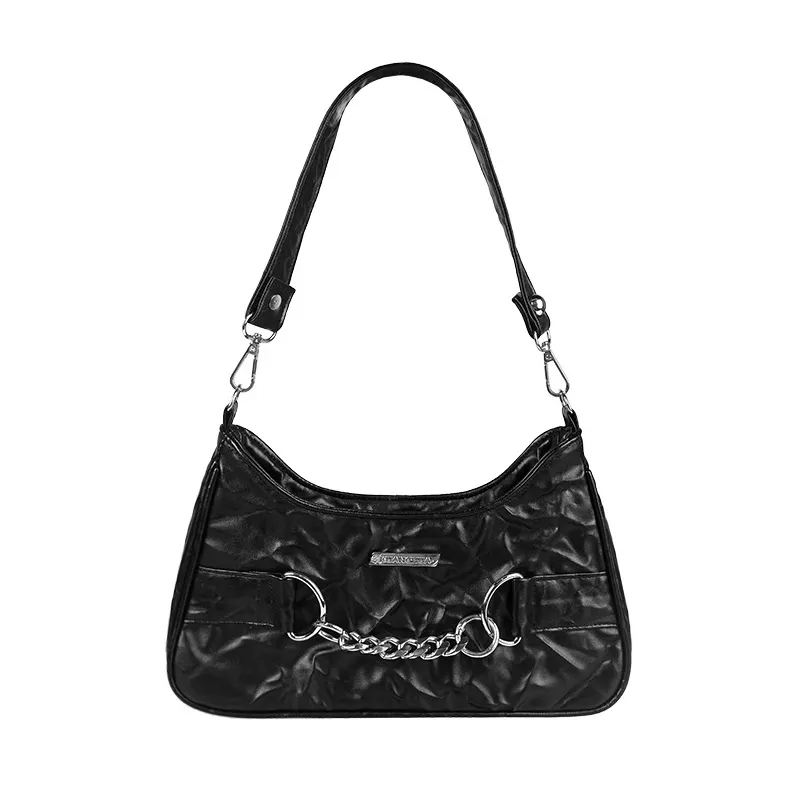 Kenghua Village Pu Underarm Shoulder Bag Women's Black