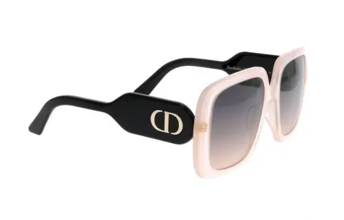 DIOR Acetate Irregular Shape Sunglasses Unisex Pink