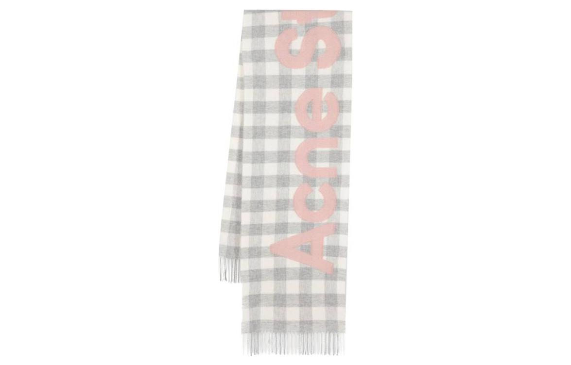 Женский шарф Acne Acne Studios Logo (белый)