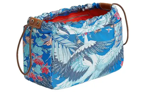 HERMES Fourbi Silk Barenia Calfskin Handbag Bag Insert Women's