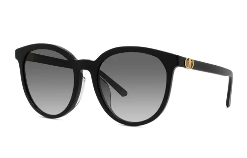 DIOR Irregular Shape Sunglasses Women's Black