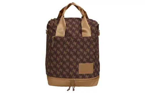 THE NORTH FACE Backpack Double Shoulder Outdoor Bag Recycled Nylon Brown Women's