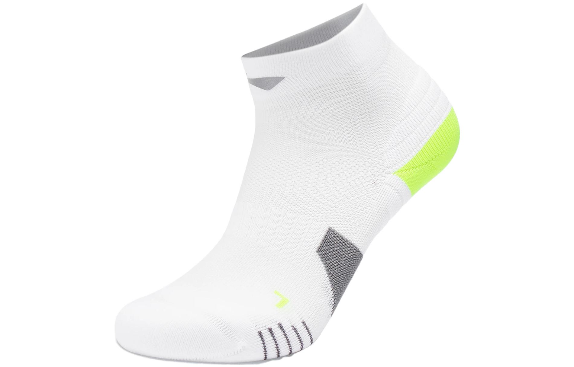 Li Ning Running Collection Ankle Socks Unisex 1 Pack Neon White Yellow Green