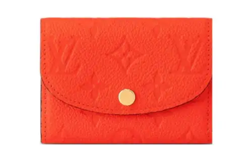 LOUIS VUITTON Cow Leather Wallet Women's Orange