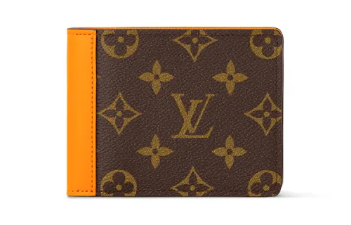 LOUIS VUITTON Multiple Canvas With Leather Wallet Women's Brown/Orange