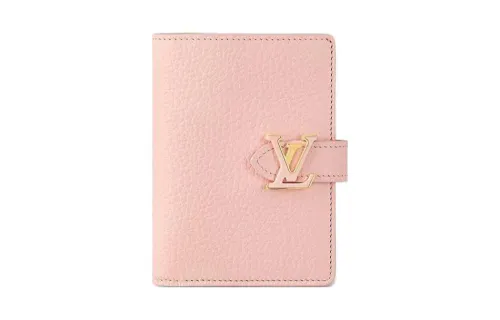 LOUIS VUITTON Taurillon Cow Leather Wallet Women's Pink