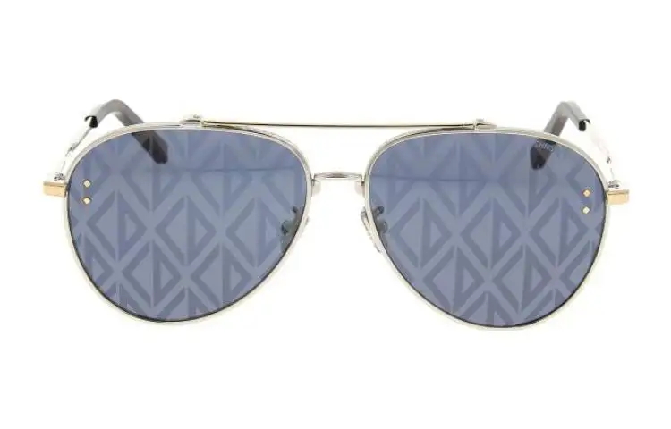 DIOR Metal Aviator Sunglasses Unisex Gold