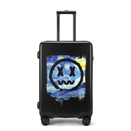 BLAN BUNNY ABS+PC Travel Suitcase Luggage Unisex Black/White/Yellow