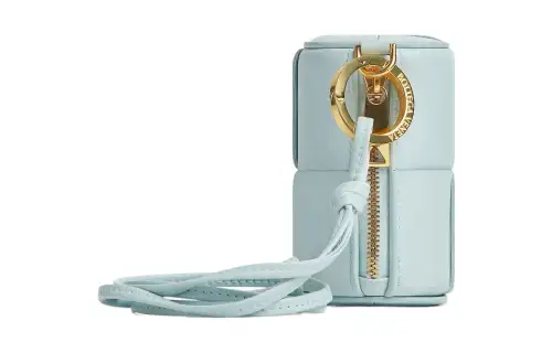 Bottega Veneta Sheepskin With Cow Leather AirPods Protective Cover Earphone Case Women's Water Duck Blue