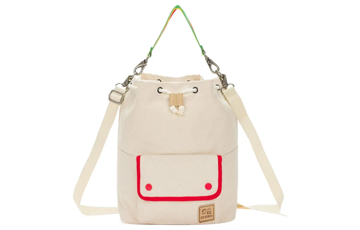 Vans Cotton Bucket Bag, Handbag, Shoulder Bag, Crossbody Bag Regular Women's Ecru