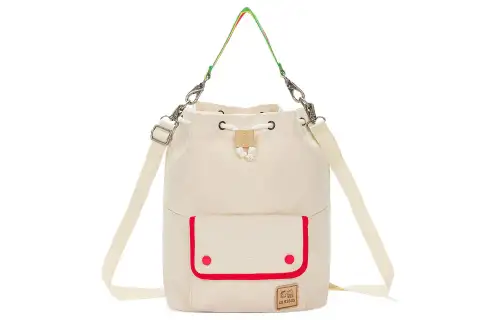 Vans Cotton Bucket Bag, Handbag, Shoulder Bag, Crossbody Bag Regular Women's Ecru