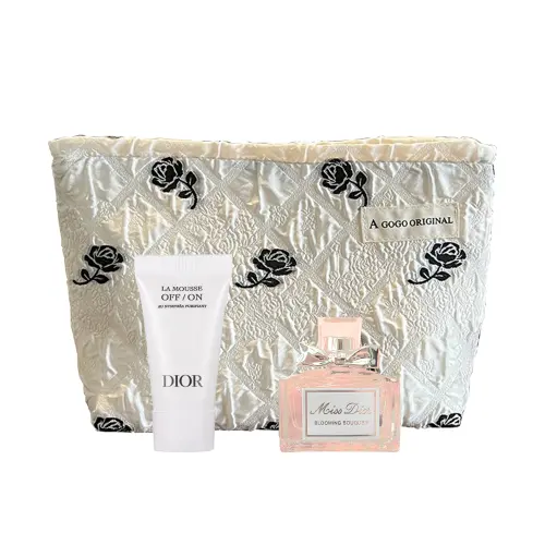 Dior, lipstick, perfume, cleansing milk, handheld set contains rose