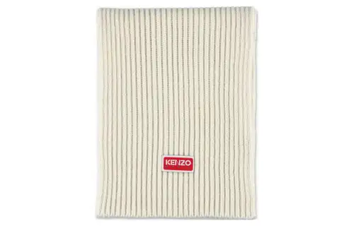 【Previous Season】logo-tag ribbed scarf