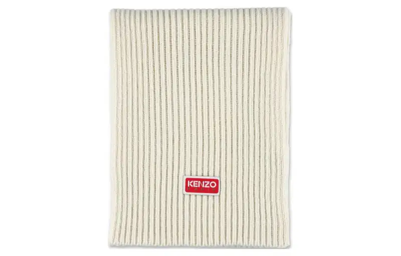 【Previous Season】logo-tag ribbed scarf