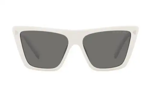 PRADA Acetate Cat Eye Sunglasses Women's White