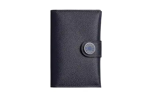 HERMES R.M.S Evercolor Calfskin Card Holder Women's Midnight Blue
