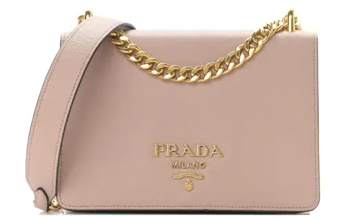 PRADA Calfskin Crossbody Bag Women's Pink