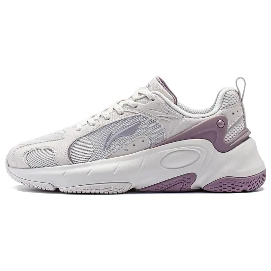 LINING Coconut Milk Casual Shoes Women's Low-Top White Sand Gray