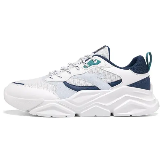 Anta Life Collection Slip-Resistant Low-Top Casual Shoes Men's White Blue Gray