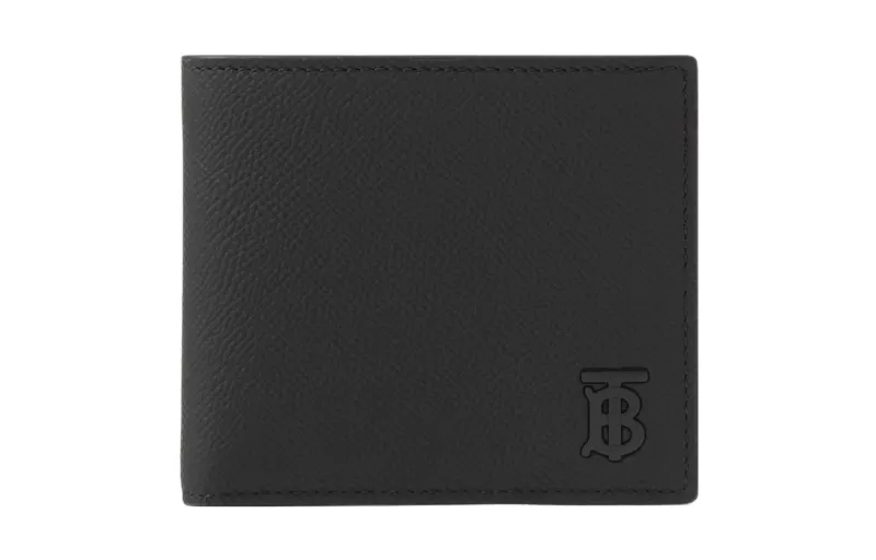 Burberry Grain Calfskin Wallet Men's Black