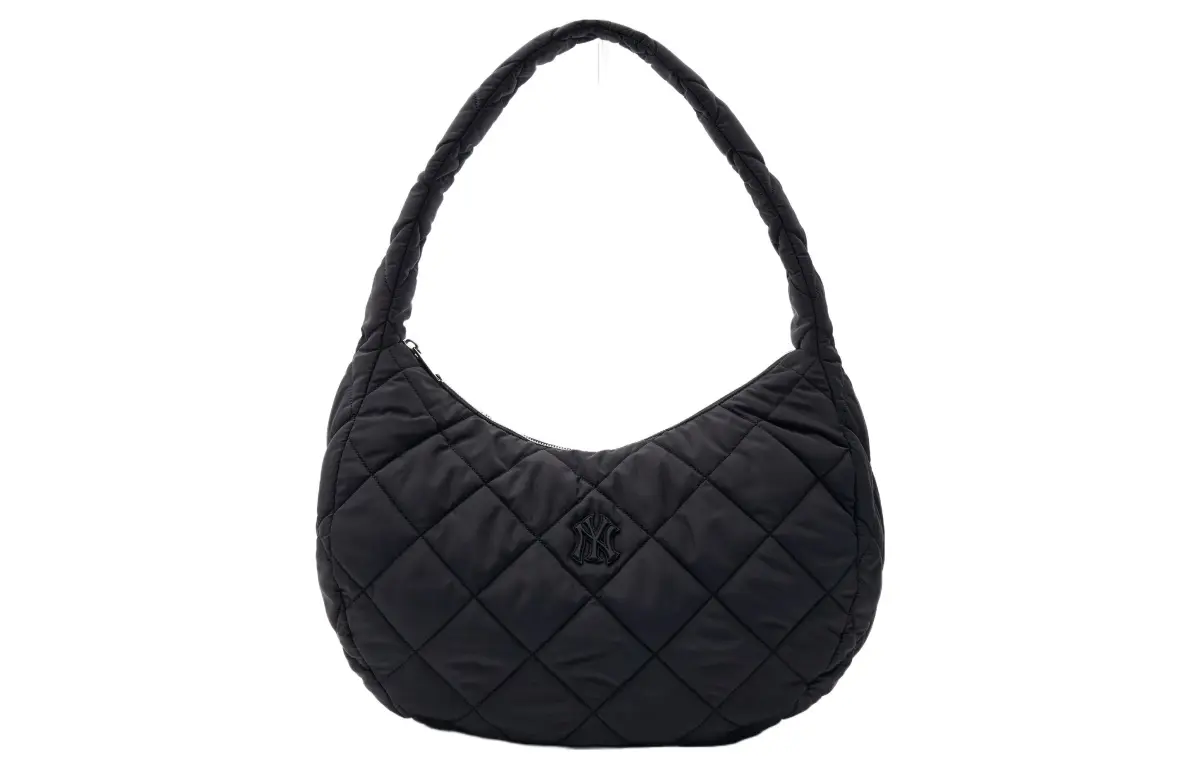 MLB Polyester Cloud Bag Dumpling Bag Shoulder Bag Portable Shoulder Bags Large Women's Black