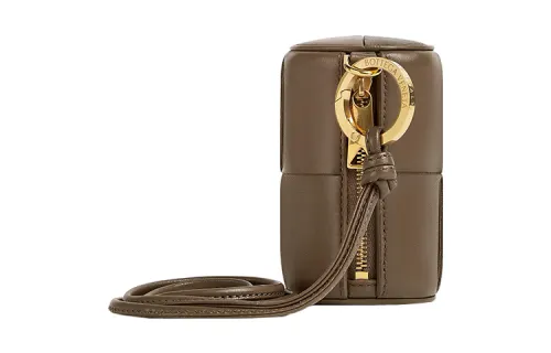Bottega Veneta Lambskin AirPods Protective Cover Earphone Case Women's Brown