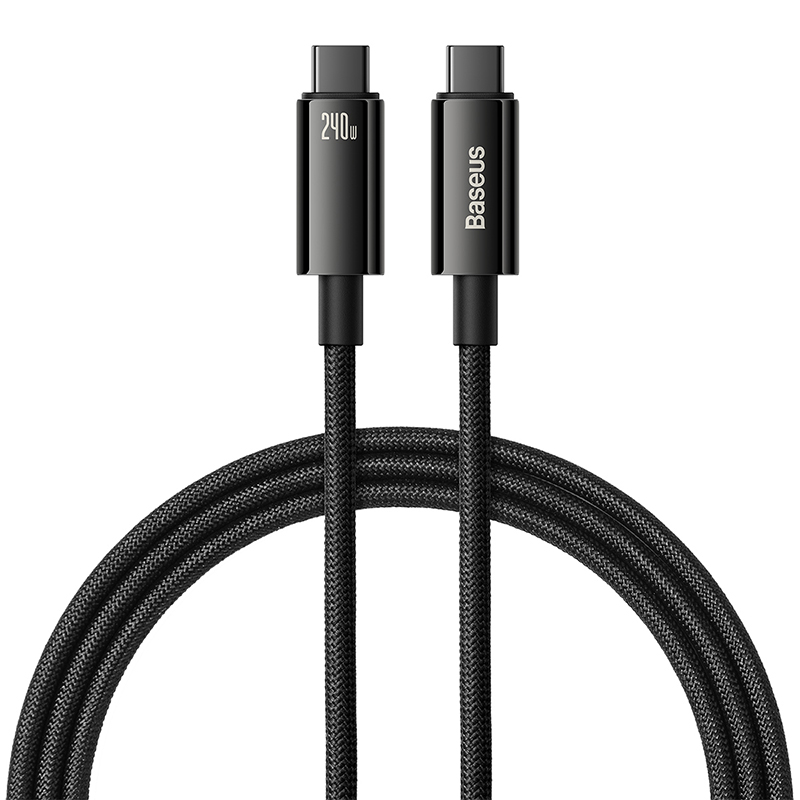 Baseus Baseus 1m/2m/3m One to One Type-c to Type-c Tungsten Gold Series Android Fast Charging Data Cable 240W Android Suitable Data Cable