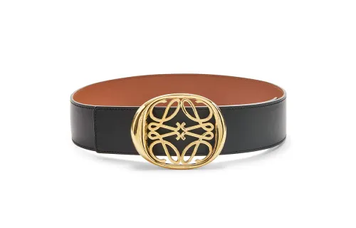 LOEWE Cow Leather Belts Women's Tan/Black Width 5cm