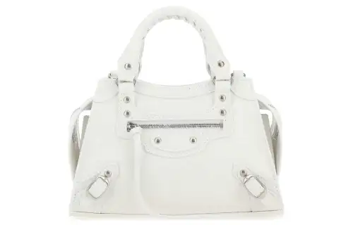 Balenciaga Leather Handbag Mini Women's White