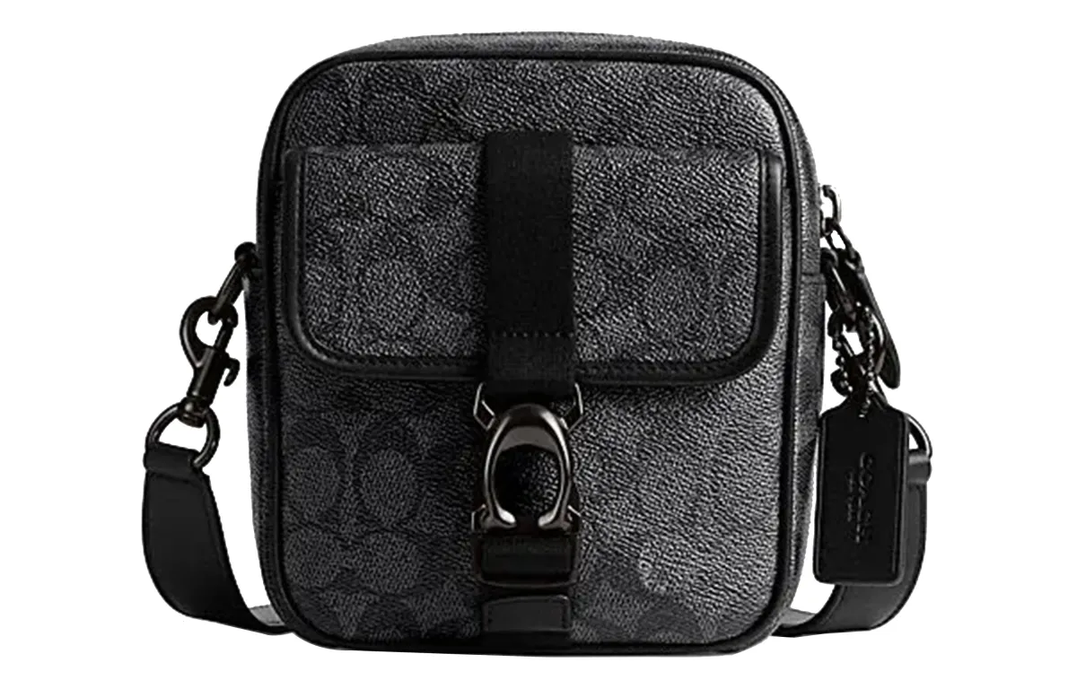 COACH Beck PVC Crossbody Bags Men's Charcoal Black