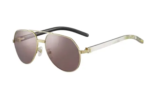 CARTIER Aviator Sunglasses Unisex Gold