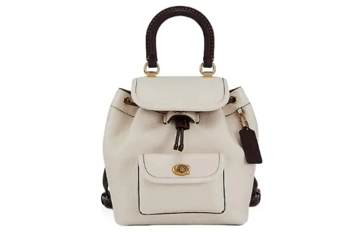 COACH Riya Cow Leather Backpack Medium Women's White