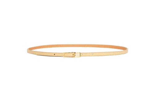 LOEWE Cow Leather Belts Women's Beige Width 3.5cm