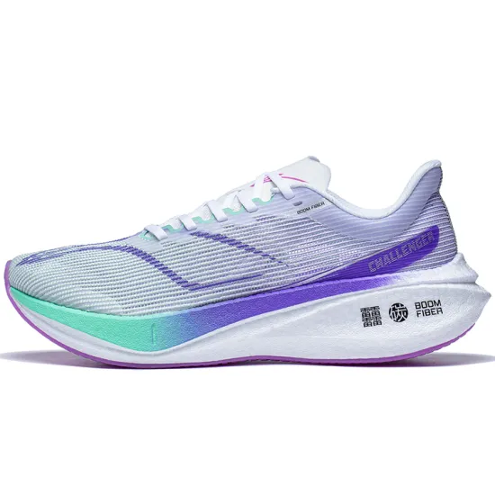 LINING Feidian 3 Challenger Running Shoes Women's Low-Top Standard White/Neon Light Turquoise