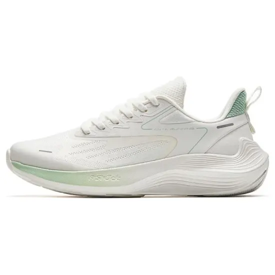 ANTA New Stinger Running Shoes Women's Low-Top Ivory White/New Jade Green