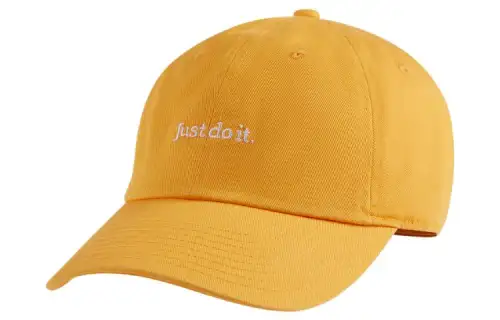 Nike Cotton Baseball Caps Unisex Yellow