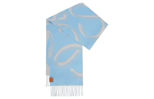 LOEWE Knit Scarves Women's Blue