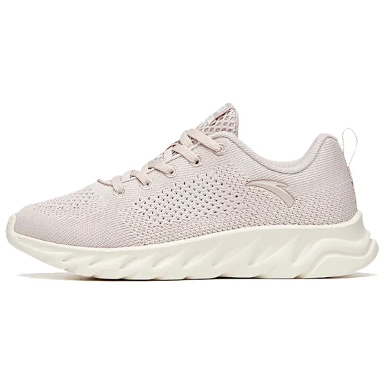 ANTA Running Shoes Women's Low-Top Lotus Grey/Ivory White