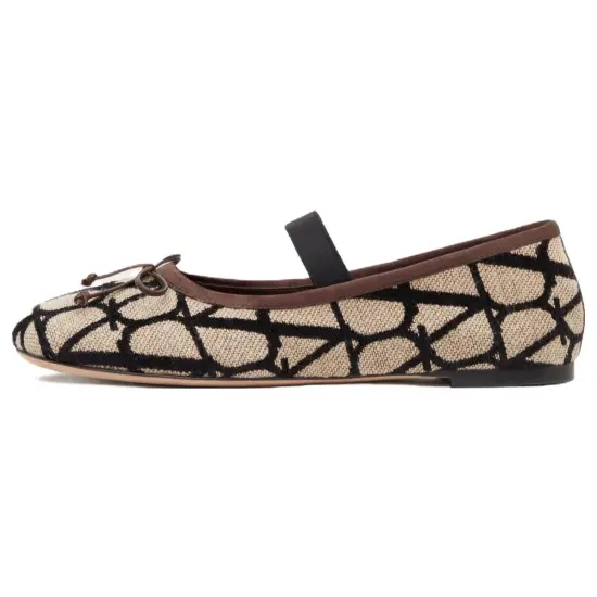 Valentino Toile Iconographe Slip-On Ballerina Shoes Women's