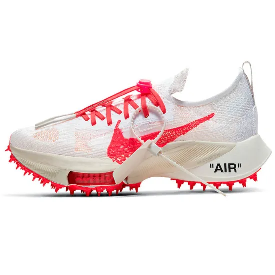 Nike Air Zoom Tempo Next% Flyknit Off White White Solar Red