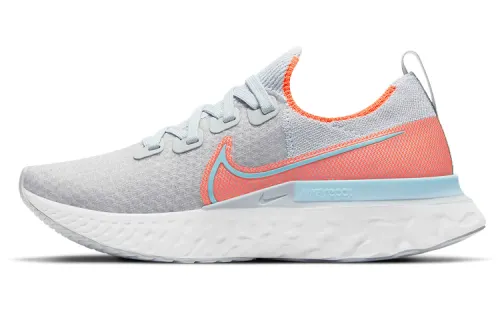 Nike React Infinity Run Flyknit 1 Fabric Cushioning Slip Resistant Low top Running Shoes Women's Pink Light Gray